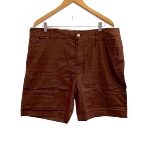 Men’s Prana Furrow Short in Cacao Flat Front Casual Style Sz 38